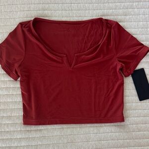 Alphalete Red Gym Top